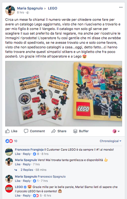 customer care Lego