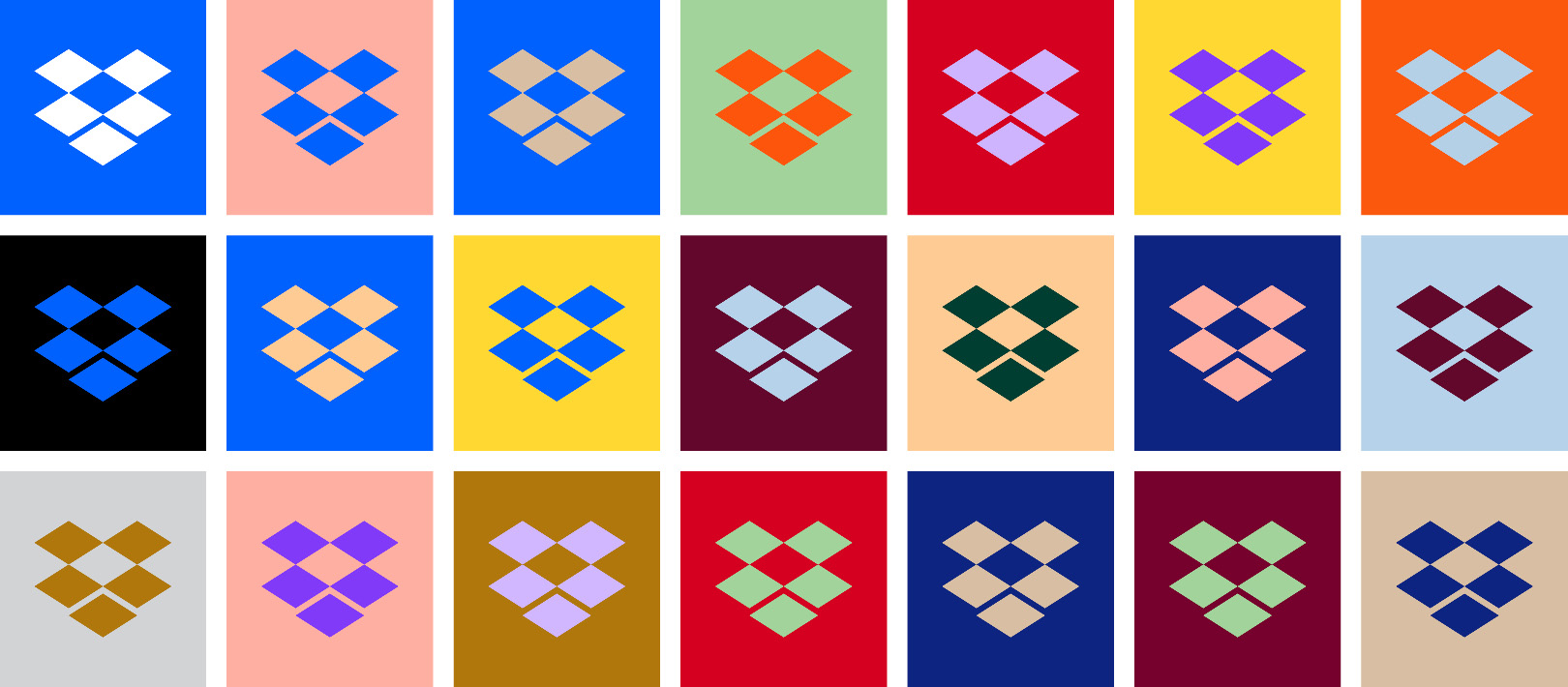 Rebranding colorato Dropbox