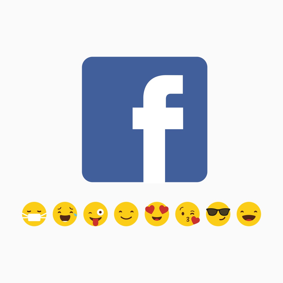 Facebook, logo ed emoticons