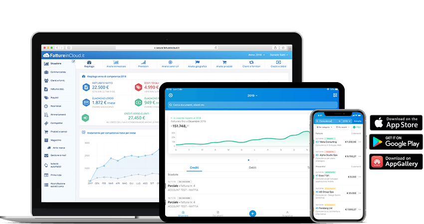 Fatture in cloud, gestionale di fatturazione